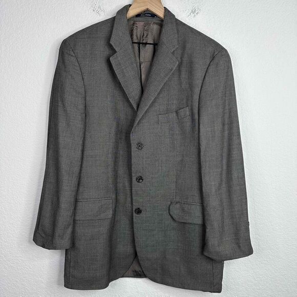 Ralph Lauren Blazer Men's Size 40R Gray Shepard Check Wool Cashmere Blend Jacket - Picture 1 of 10